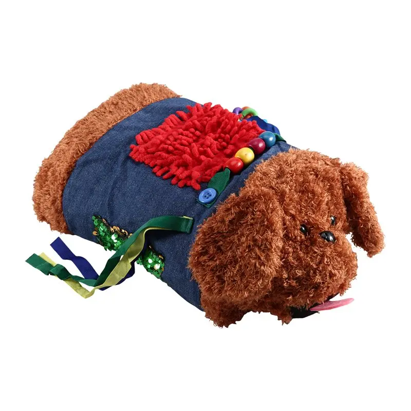 DTEN-Fidget Sensory Dog Blanket For Seniors Items For Elderly Premium Dementia Activities Engaging Sensory Items(Pup)