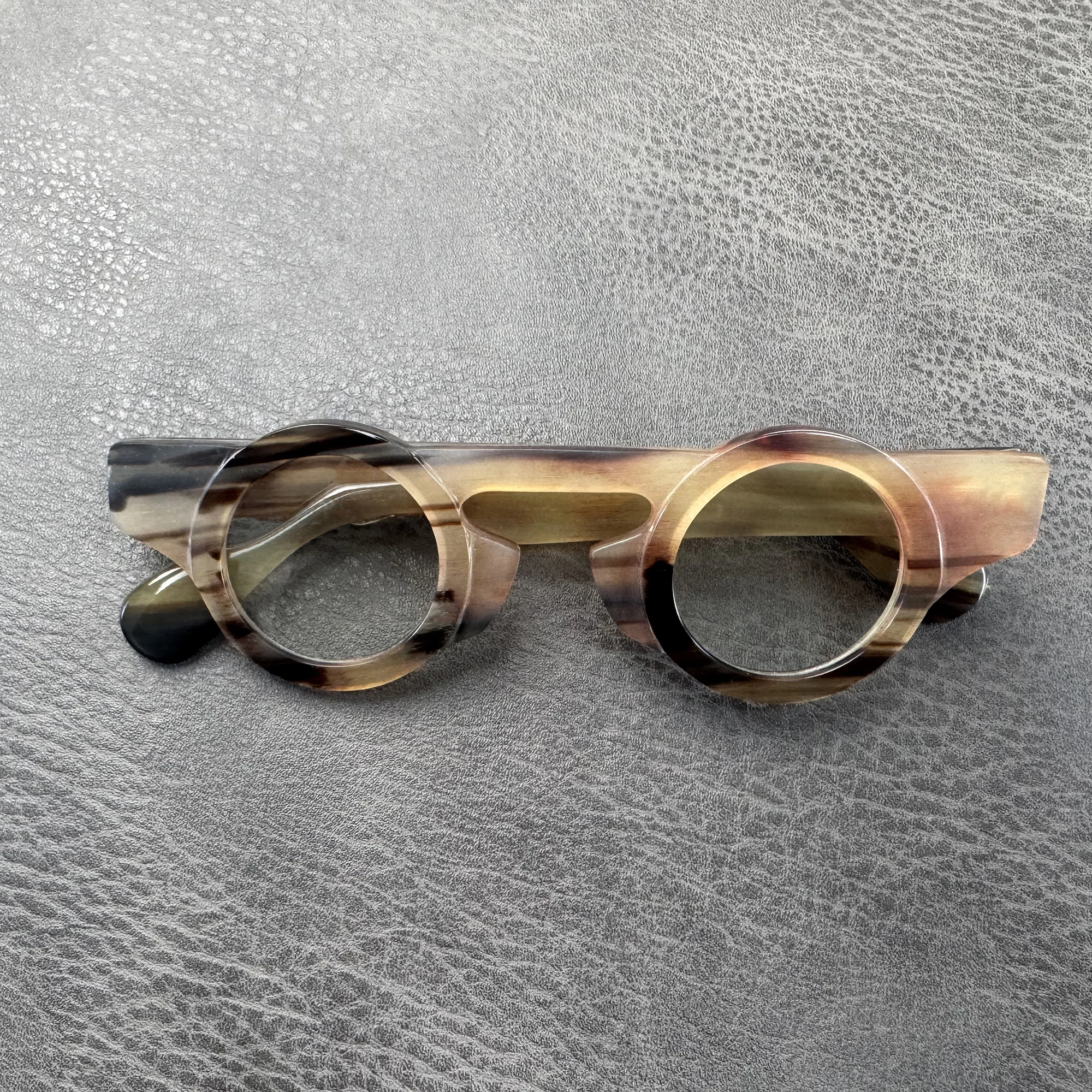 Eyeglass Frames Unique Vintage Key Bridge Natural Pattern Handmade Horn Prescription Eyeglasses Optical Men's Glasses Frame