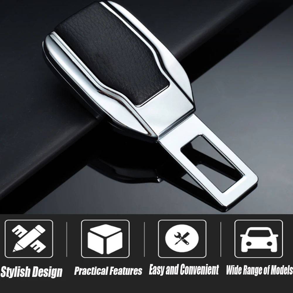 Zinc Alloy Car Seat Belt Extension Adapter with Buckle Connector Universal Car Interior Accessory for BMW for FORD for  Renault