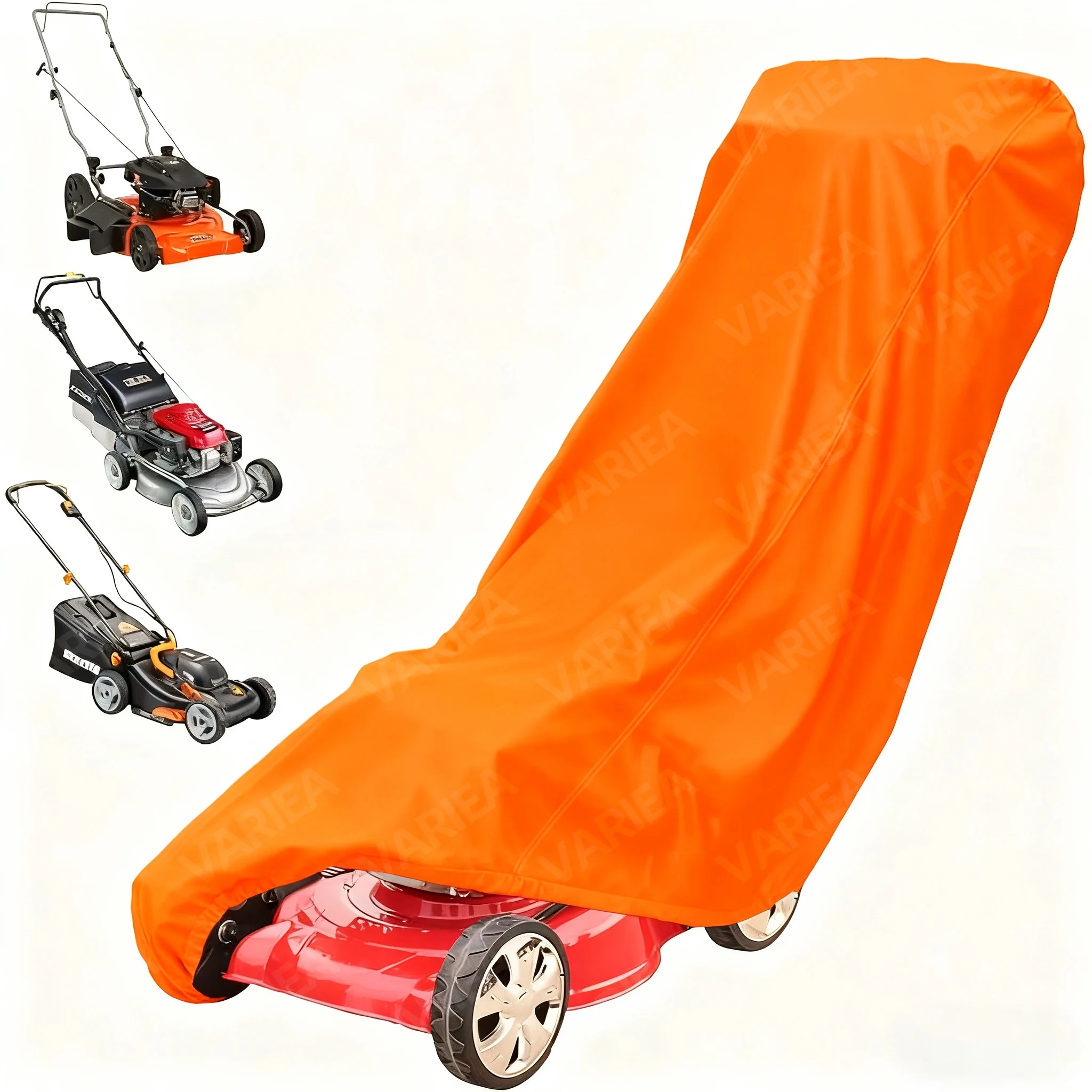 VARIEA-High-Quality Hand-Pushed Lawn Mower Cover - Orange, 188*99*63CM - Made of Durable and Wear-Resistant Oxford Material