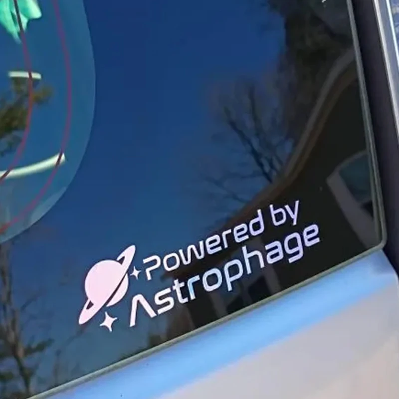 1PCS Powered by Astrophage for Car Stickers Decoration Windshield Bumper Sticker Exterior Accessories Waterproof Vinyl Decal