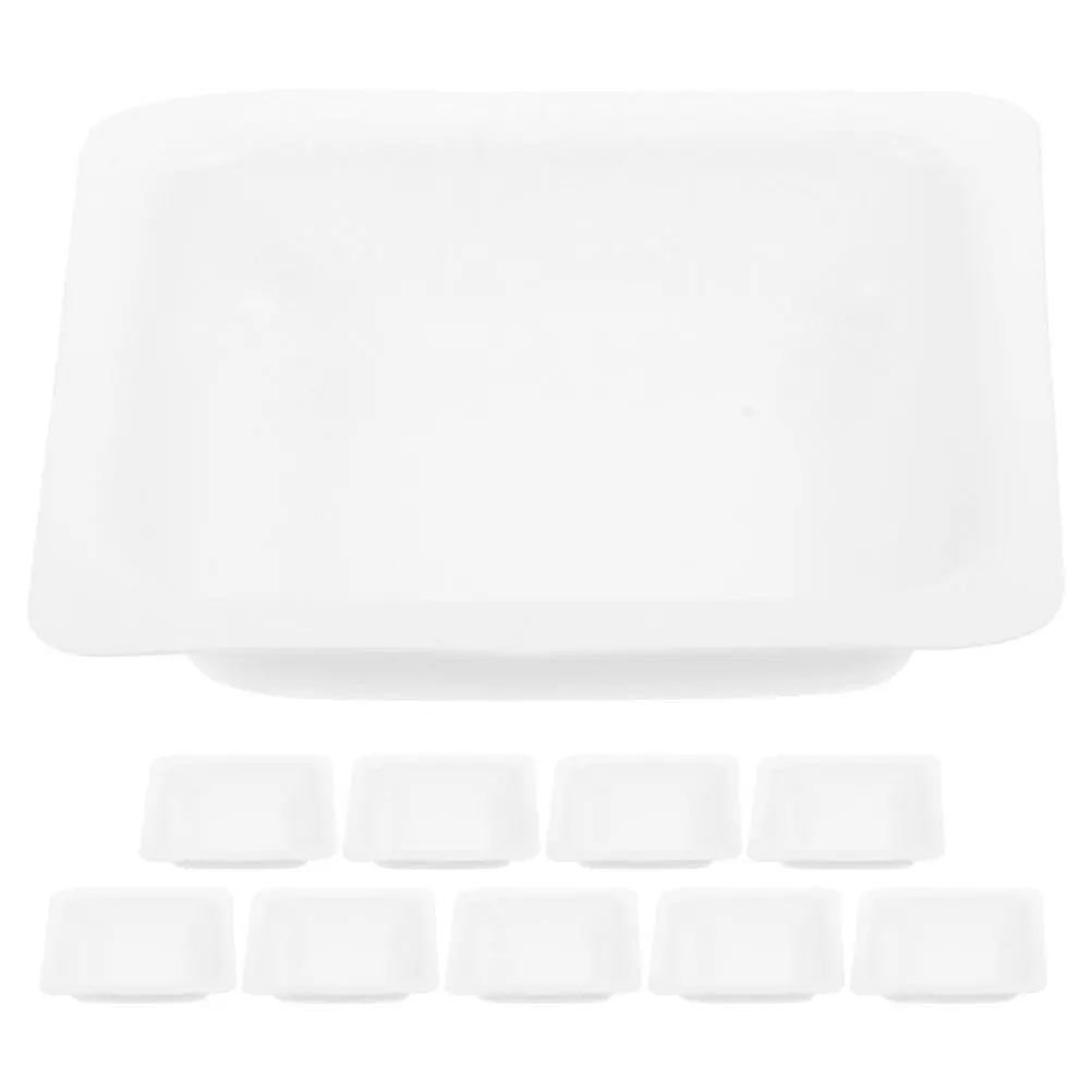 

10Pcs Weigh Boats Plastic Lab Dish Trays for Powder Liquid Measuring Scale Square Weighing Dishes Laboratory Equipment