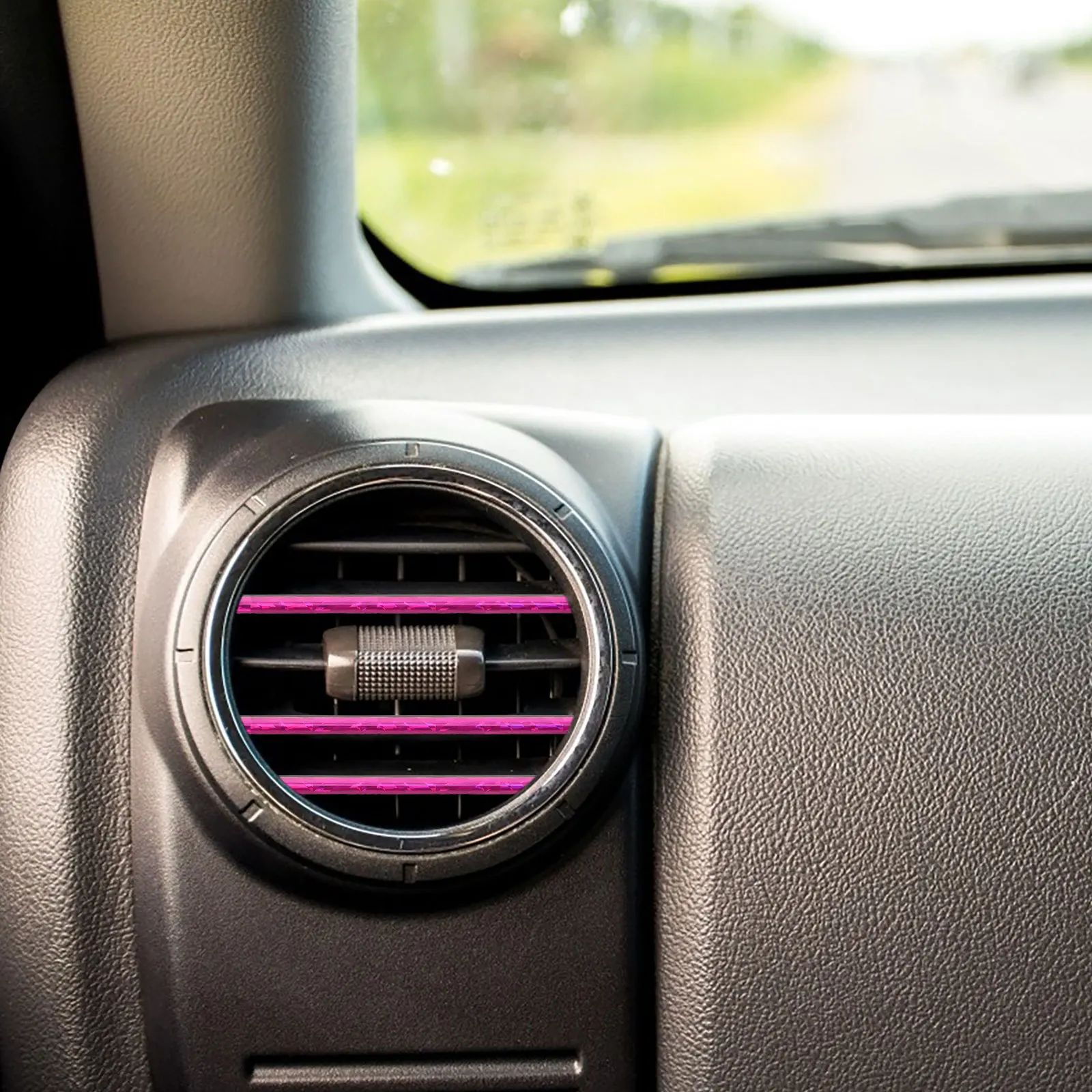 

80pcs Air Conditioner Vent Trim Stylish U-Shaped Electroplated Strip Durable Waterproof Flexible Car Interior Decoration