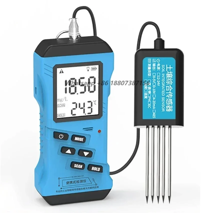 4-in-1 High Precision Soil Tester NPK pH Moisture EC Meter Portable Rapid Nutrient Analyzer for Garden Agriculture Planting