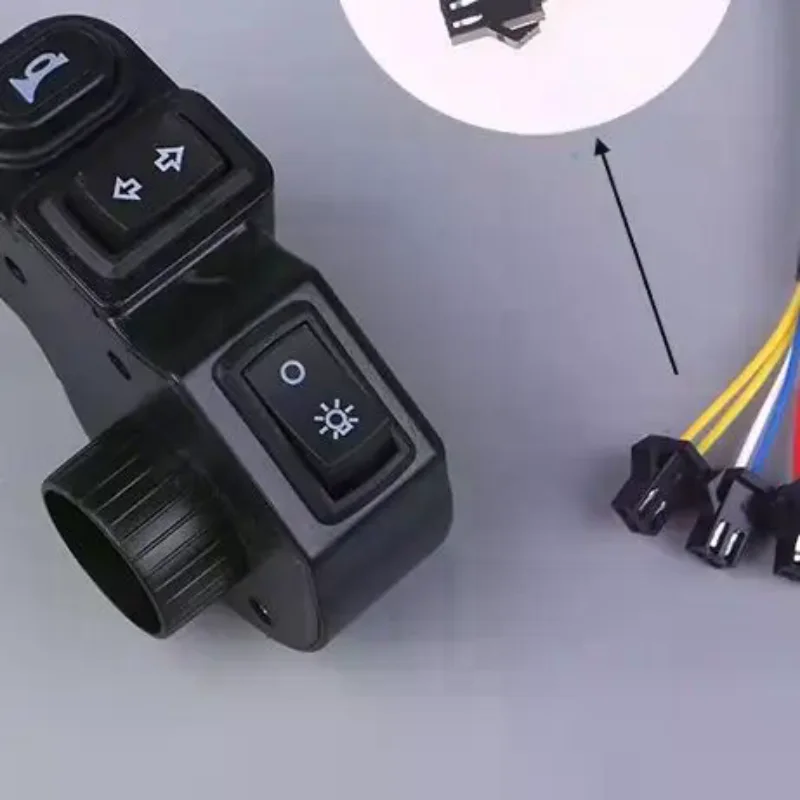 DC12V 3 In1 Motorcycle Switch Quad Headlights Turn Signal Horn ON/OFF Button For Bike Scooter Electric Vehicle Moto Handlebar