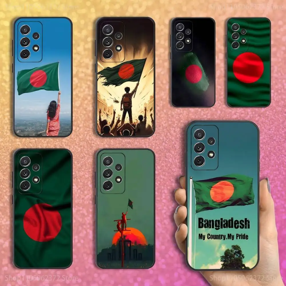 

Flag Art B-Bangladesh Phone Case For Samsung S25,S24,S23,S22,S21,S20,S10,Ultra,Plus,Lite,FE,Soft Silicone Black Cover