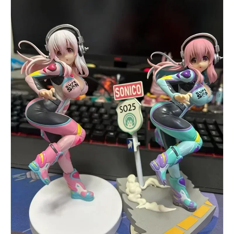 В наличии оригинальная 19 см Super Sonico аниме экшн Коллекционная модель куклы игрушки для рождественских подарков