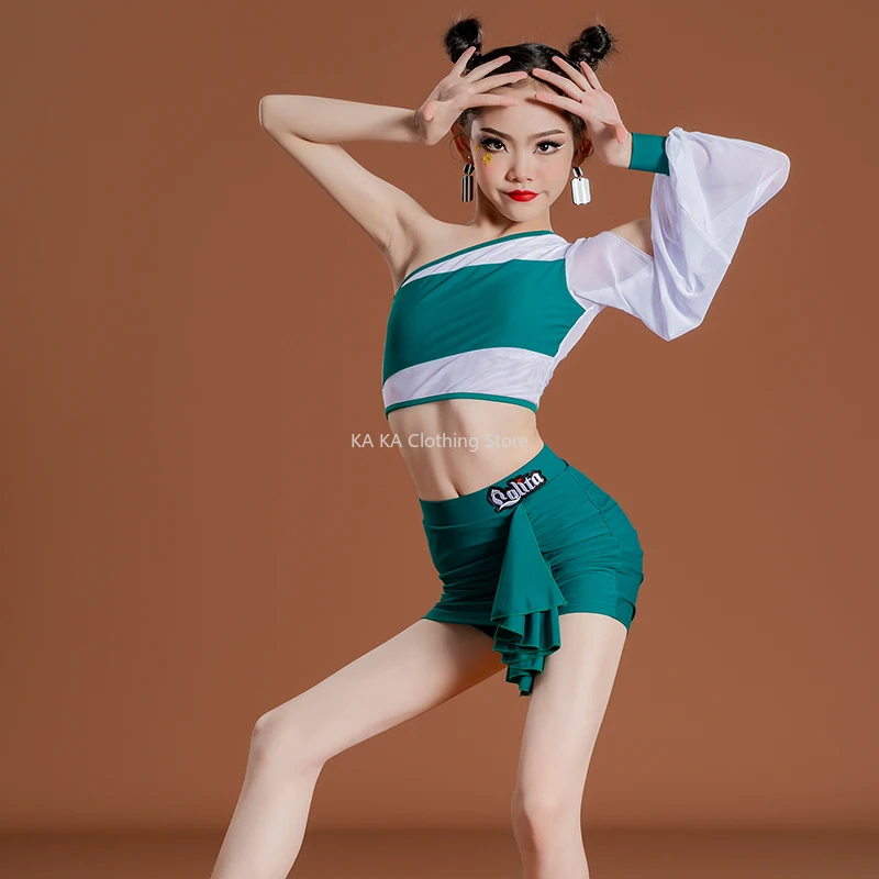 Roupas de dança do samba rumba para meninas, tango dança latina, vestidos de baile, roupas infantis