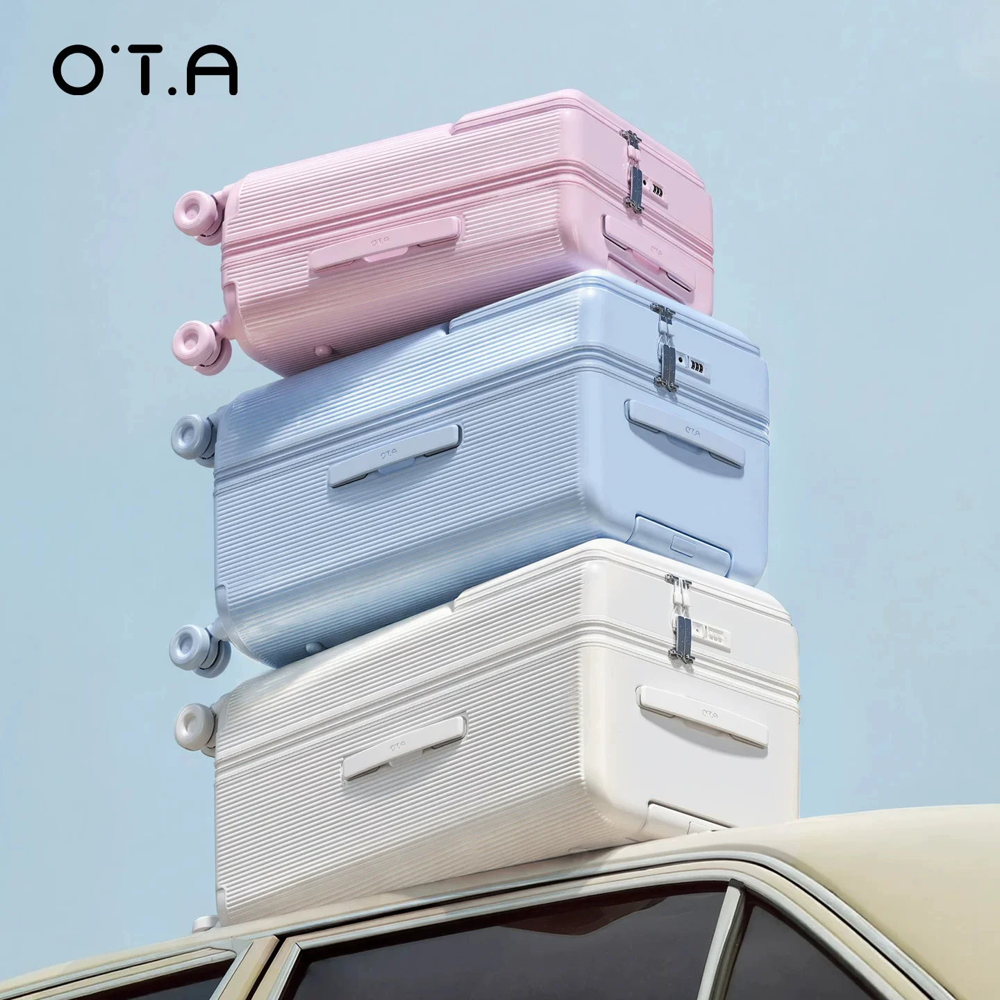 Front‑Opening Trolley Luggage 20 Inch Carry‑On Hard Travel Suitcase Large Capacity Durable Hard Shell Case For Men Women Short T