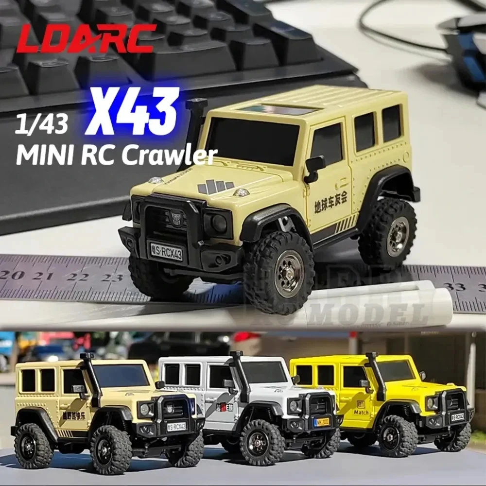 LDARC X43 RTR/BNR 1/43 الزاحف توربو RC سيارة 4WD التحكم عن بعد صغيرة تسلق داخلي سباق السيارات لعبة على الطرق الوعرة للأطفال الكبار