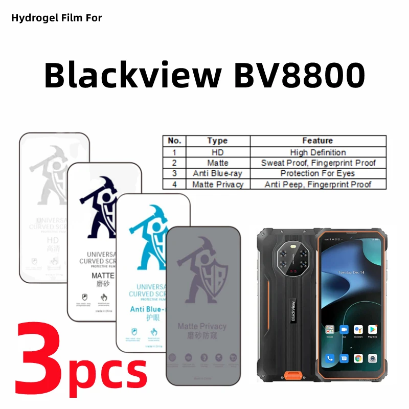 

3 шт., Гидрогелевая Защитная пленка для Blackview BV8800