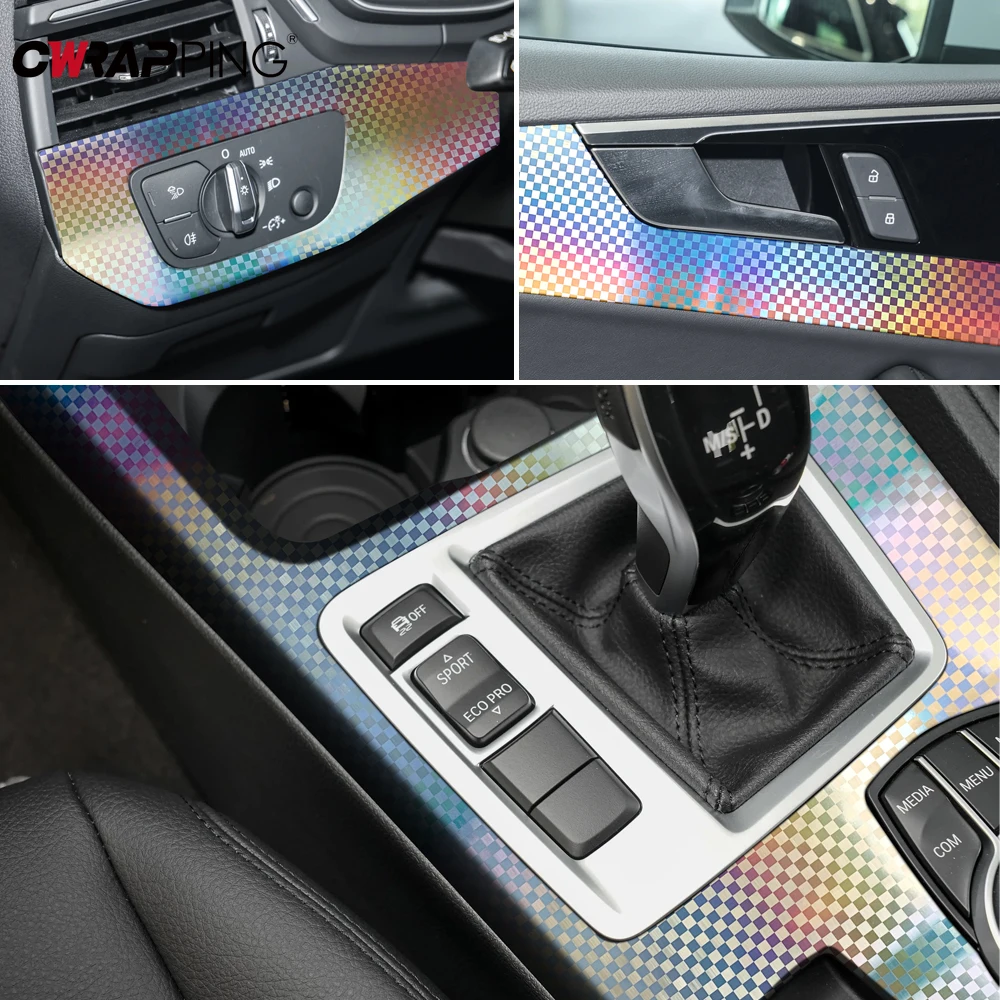 Glänzend Silber Gitter Vinyl Wrap Aufkleber Motorrad Wasserdicht Carbon Faser Vinyl Auto Körper Dekoration für Auto Motorrad Zubehör