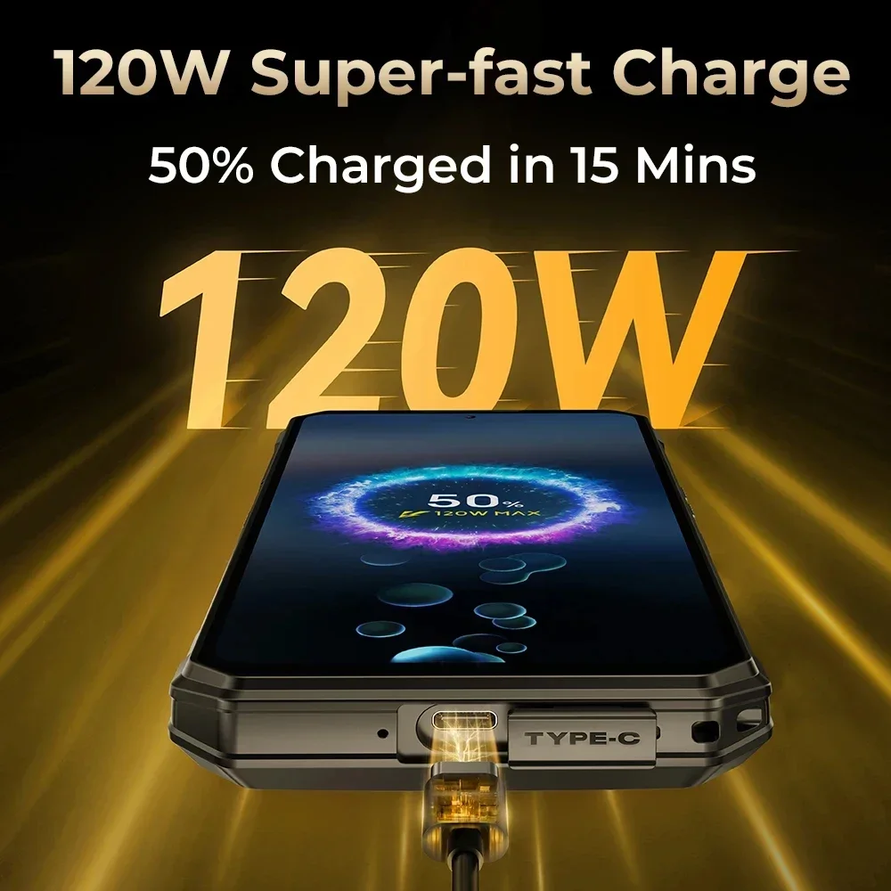 Imagem -02 - Pro Smartphone Celular Robusto 5g Android 13 120w 678 Fhd Mais 12gb Mais 512gb 108mp 11000mah Nfc Versão Global Oukitel-wp30