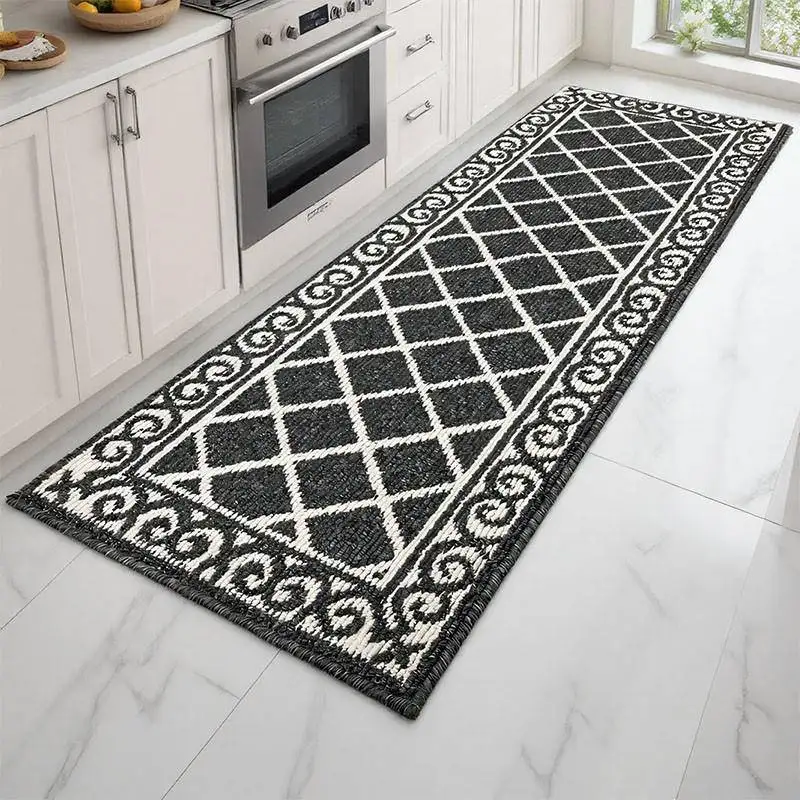 

Safir Indoor Entrance Mat Polypropylene Woven Kitchen Oil Absorbent Non-Slip Hall Home Carpet European Style Floor Pad