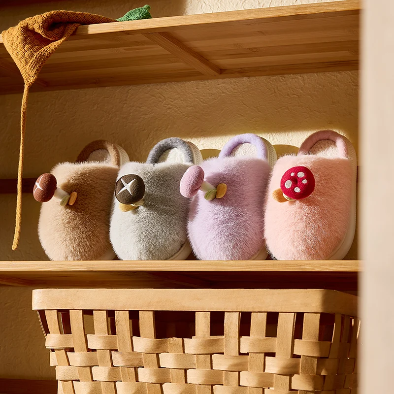 Cheerful Mario Winter children 's cotton slippers Cartoon home baby indoor slippers