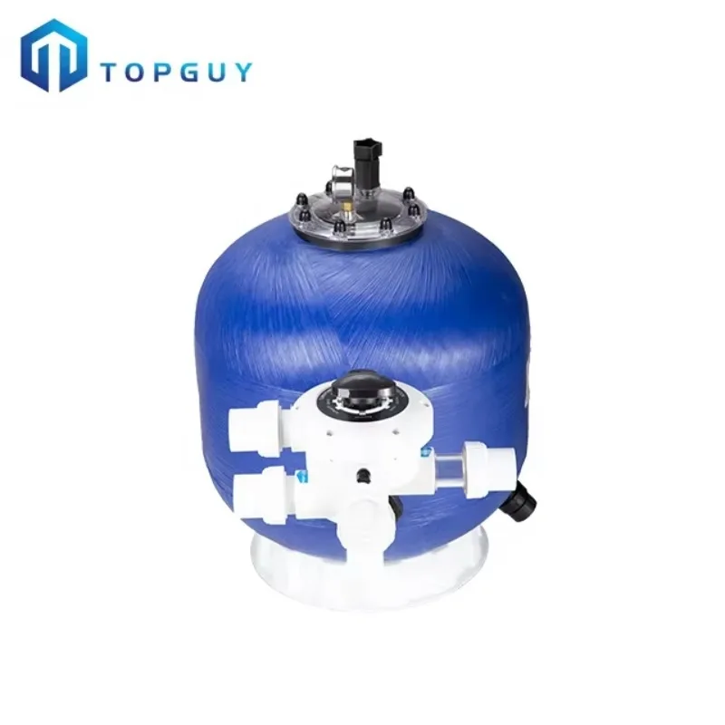 Filtro de arena montado en la parte superior de fibra de vidrio de 700mm de diámetro para piscinas válvula multipuerto montada en la parte superior de 36 pulgadas (válvula de 2,0 pulgadas)