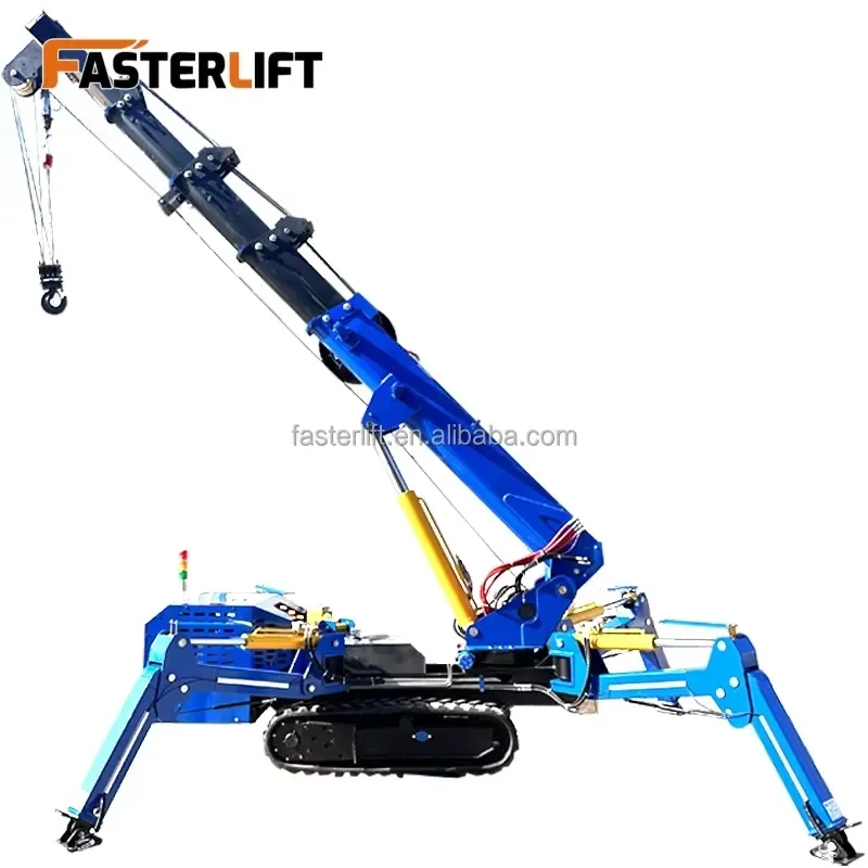 2026 CE Maeda Modular Spider Crawler Crane 2T-12T Easy Assembly Transport for Urban Construction Sites Engine Motor Pump
