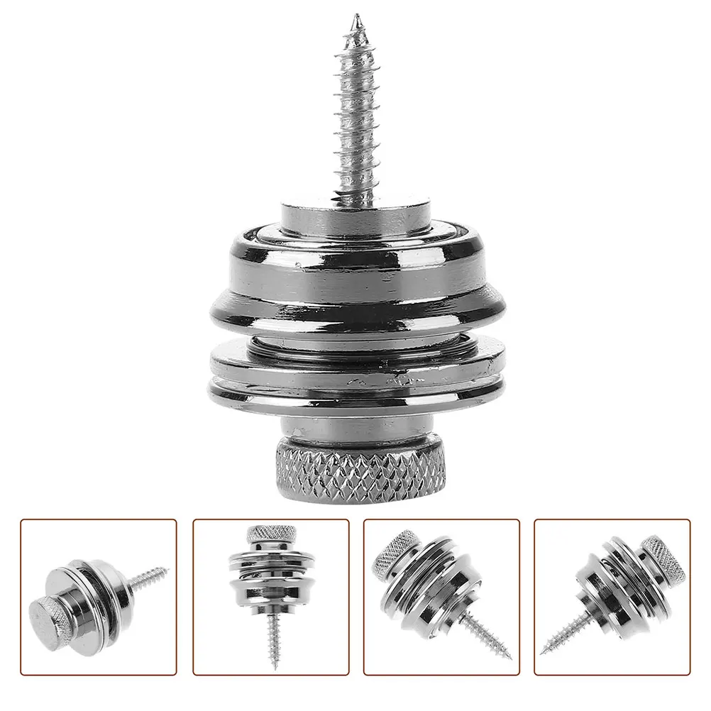 

2pcs Alloy Locks Metal Retainer For Electric Anti-Off Strap Button Guitar Belt Metal Buckle Bass Strap Nail Guitar Accessory