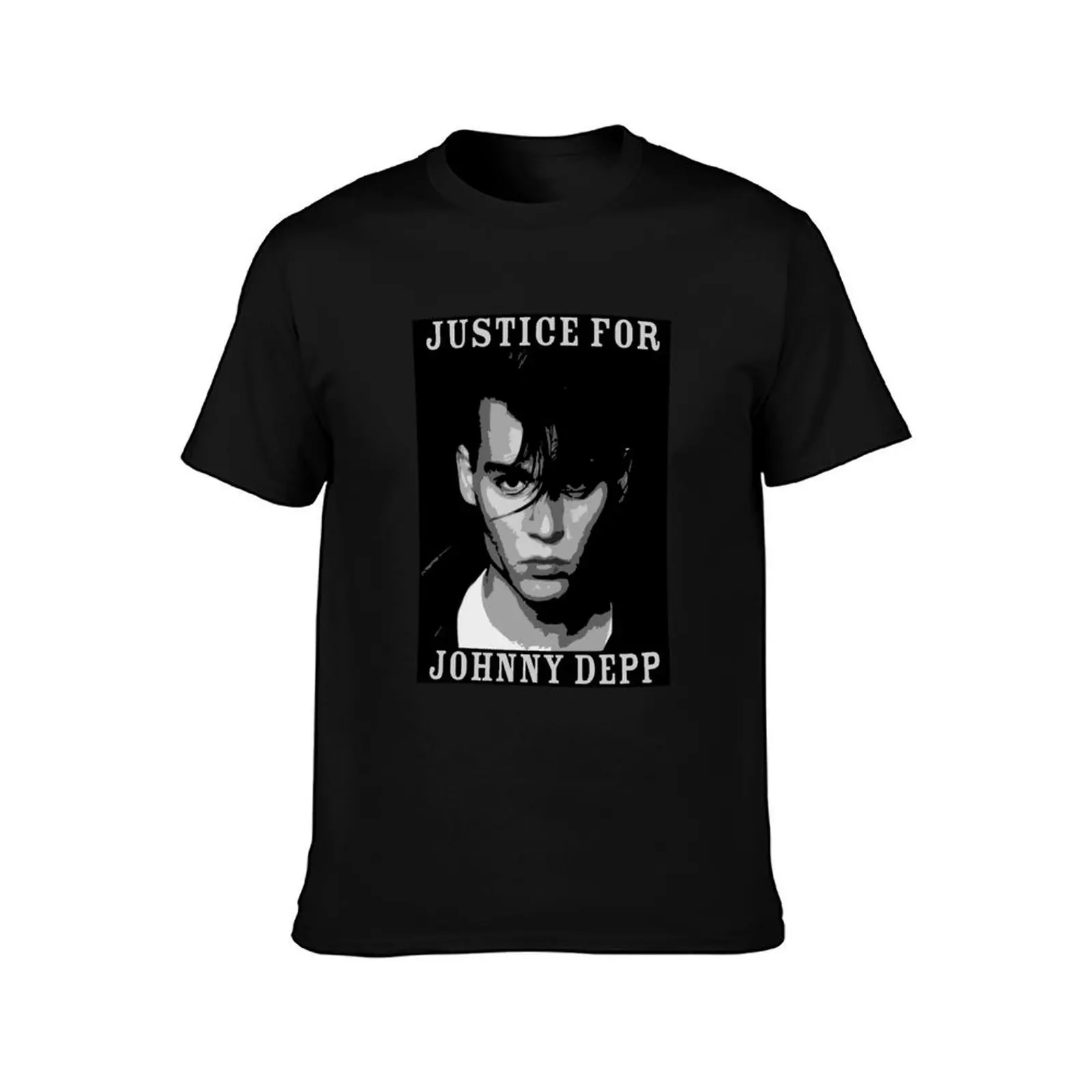 Justice For Johnny Depp T-Shirt, Novelty Saying Tshirt, Soft Cotton Crew Neck Everyday Top