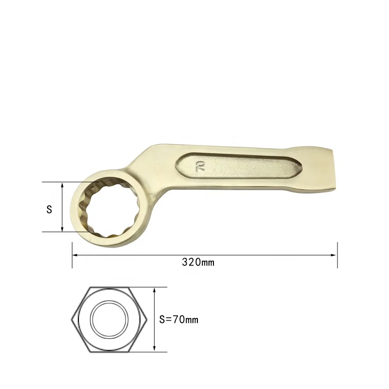 Chiave piegata per scatola sorprendente in bronzo di alluminio multifunzione non scintillante per punto di lavoro pericoloso del fuoco petrolchimico del gas petrolio