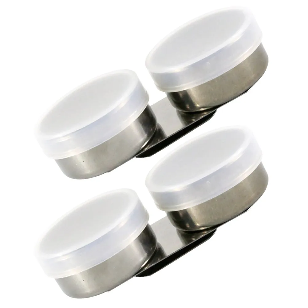 

2Pcs Covered Oil Color Mixing Pots Stainless Steel Pen Brush Washing Containers for Artist Painting Tools Paint Mixed Pot