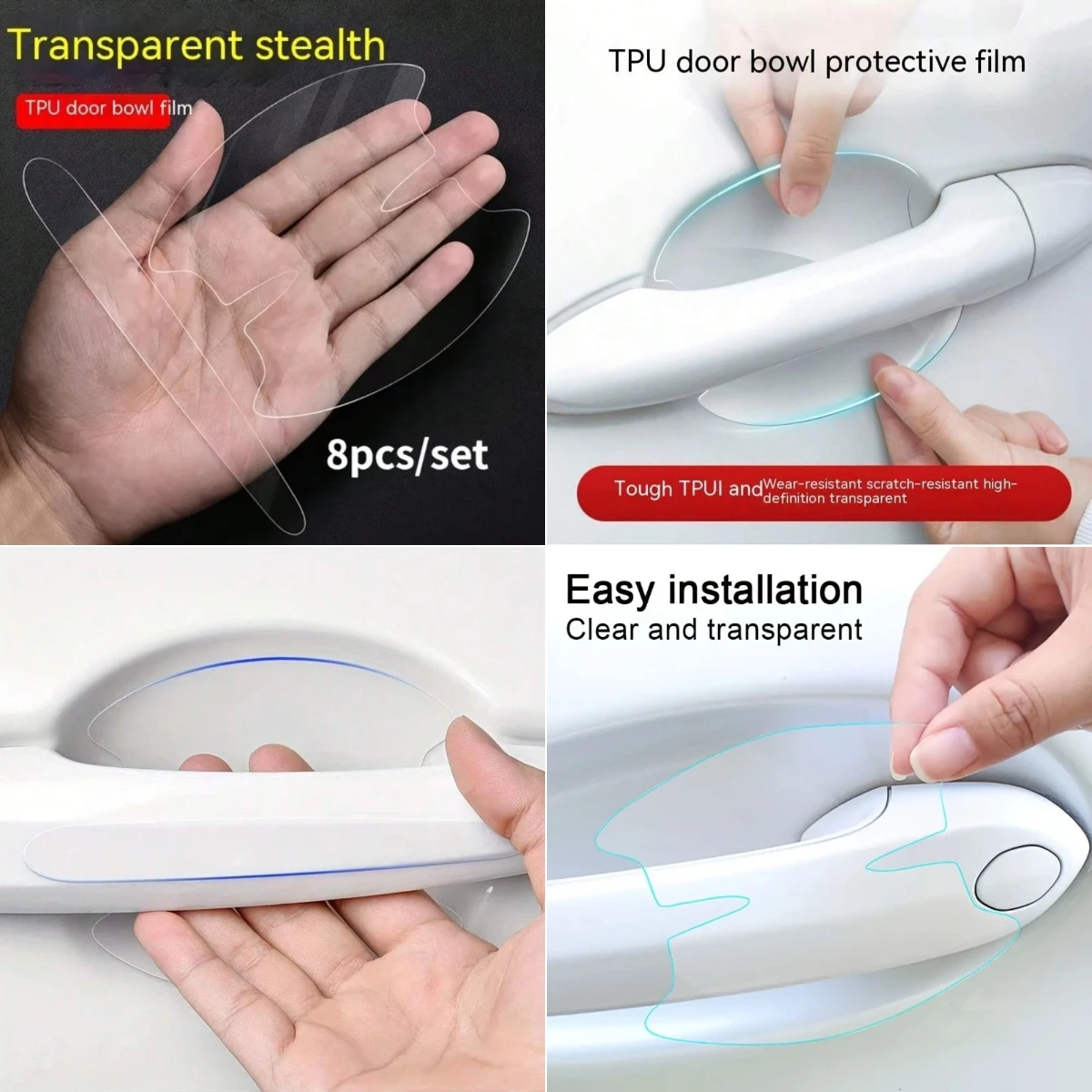 

Car Door Bowl Handle Invisible Protective Sticker Auto For Ferrari Portofino SF90 Stradale Roma 812 Superfast F8 Tributo 296 GTB