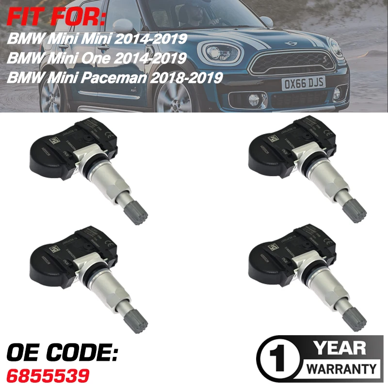 

433 MHZ TPMS Tire Pressure Monitor Sensor 6855539 For BMW Mini Mini 2014-2019 BMW Mini One 2014-2019 BMW Mini Paceman 2018-2019