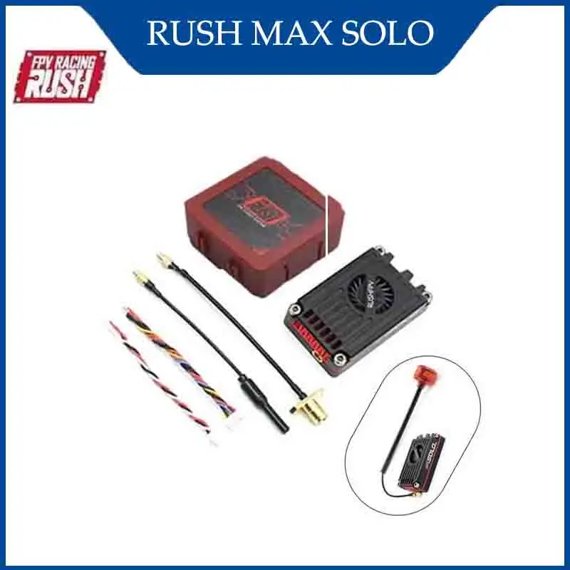 

RUSHFPV RUSH TANK SOLO 5.8G VTX Video Transmitter CNC Shell 48CH 1.6W High Power Built-in Microphone For RC FPV Racing Drone