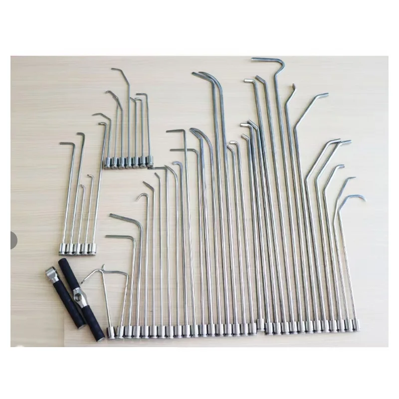 42 Pcs Refine Hook And Rod Tools Auto Hail Dent Hook Tools Rod Car Small Dent Removal Tools