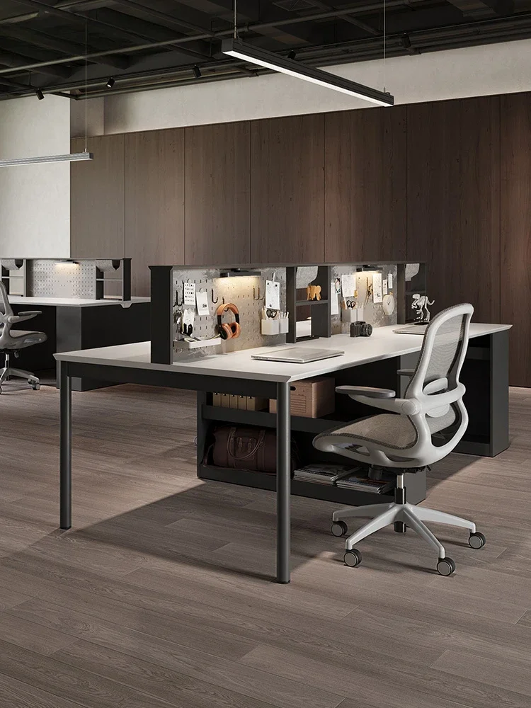 Office desk and chair combination, office four person staff desk, financial card seat, screen, workstation, office furniture