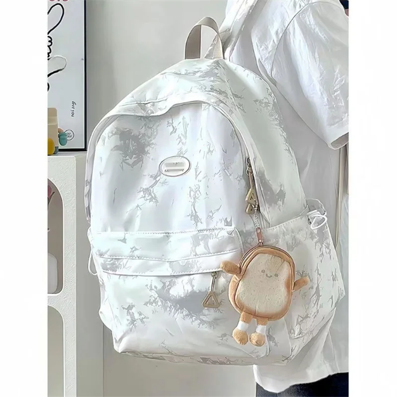 Tie-dye niche ins style schoolbag simple and high school students backpack