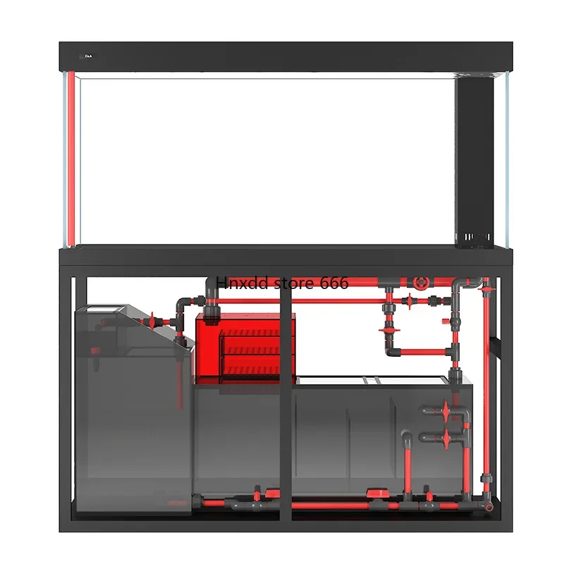 Industrial arowana intensive aquarium integrated pull bottom filter aquarium