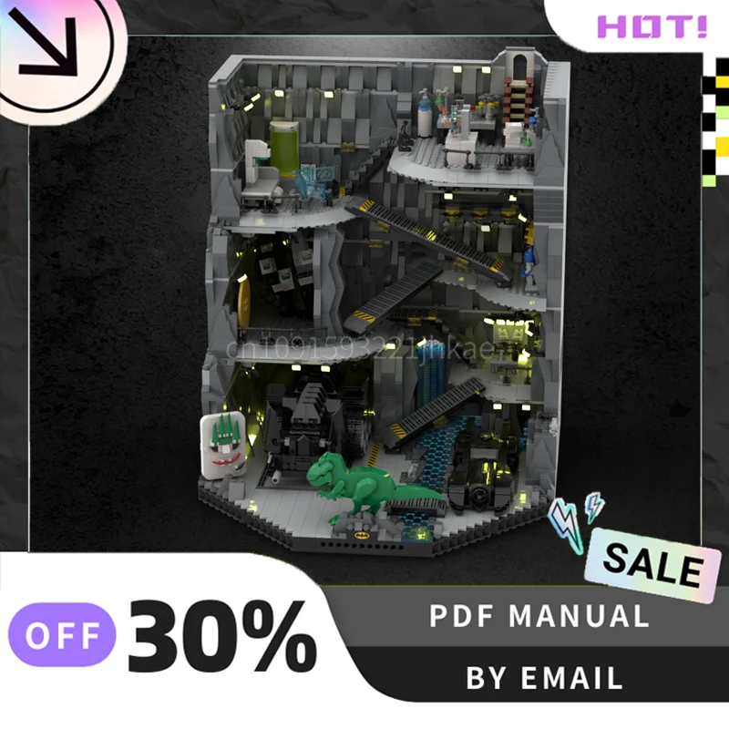 

[4434PCS] Customized MOC BatCave Creative Building Blocks Set STEM Educational Toys DIY Construction Model Kit Birthday Gifts