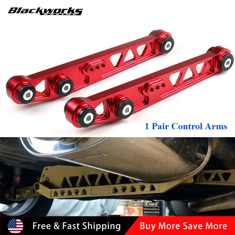 

2 шт. задние нижние рычаги подвески для Honda Civic CRX EG EF 1988-1995 серебристый/красный