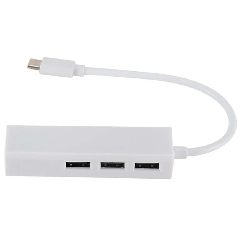 A48R-TYPEC к USB2.0 Концентратор сетевой карты 100GbE Lan Rj45 Сетевой адаптер Ethernet 3-портовый USB 2.0