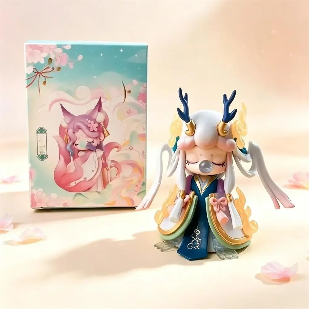 1pc Eastern Lucky Series Blind Box Figurine, Collectible Blind Pack, Cute Design, Elegant Costume, Fashion Desktop Decor, Ideal Gift for Holidays