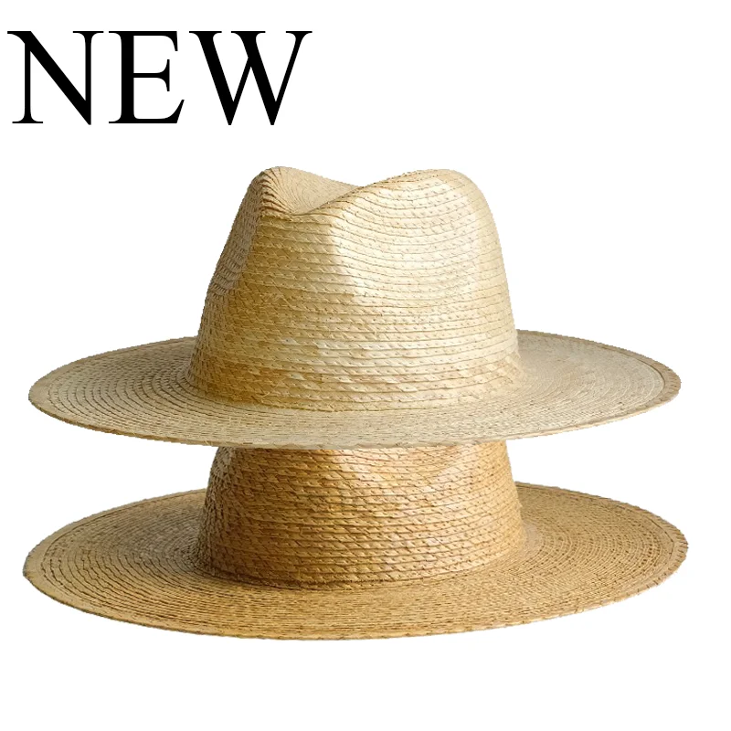 beige-palm-leaf-wide-brim-straw-hat-for-women-natural-palm-leaf-visor-wide-brim-sun-beach-hat-men's-vacation-hat
