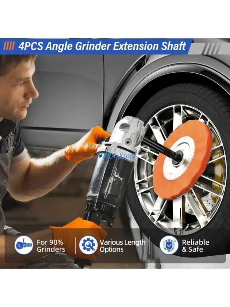 

U13C Multifunctional Grinder Attachments with Spanner Wrench Flange Nut Extension Shaft For Car And Motorcycle
