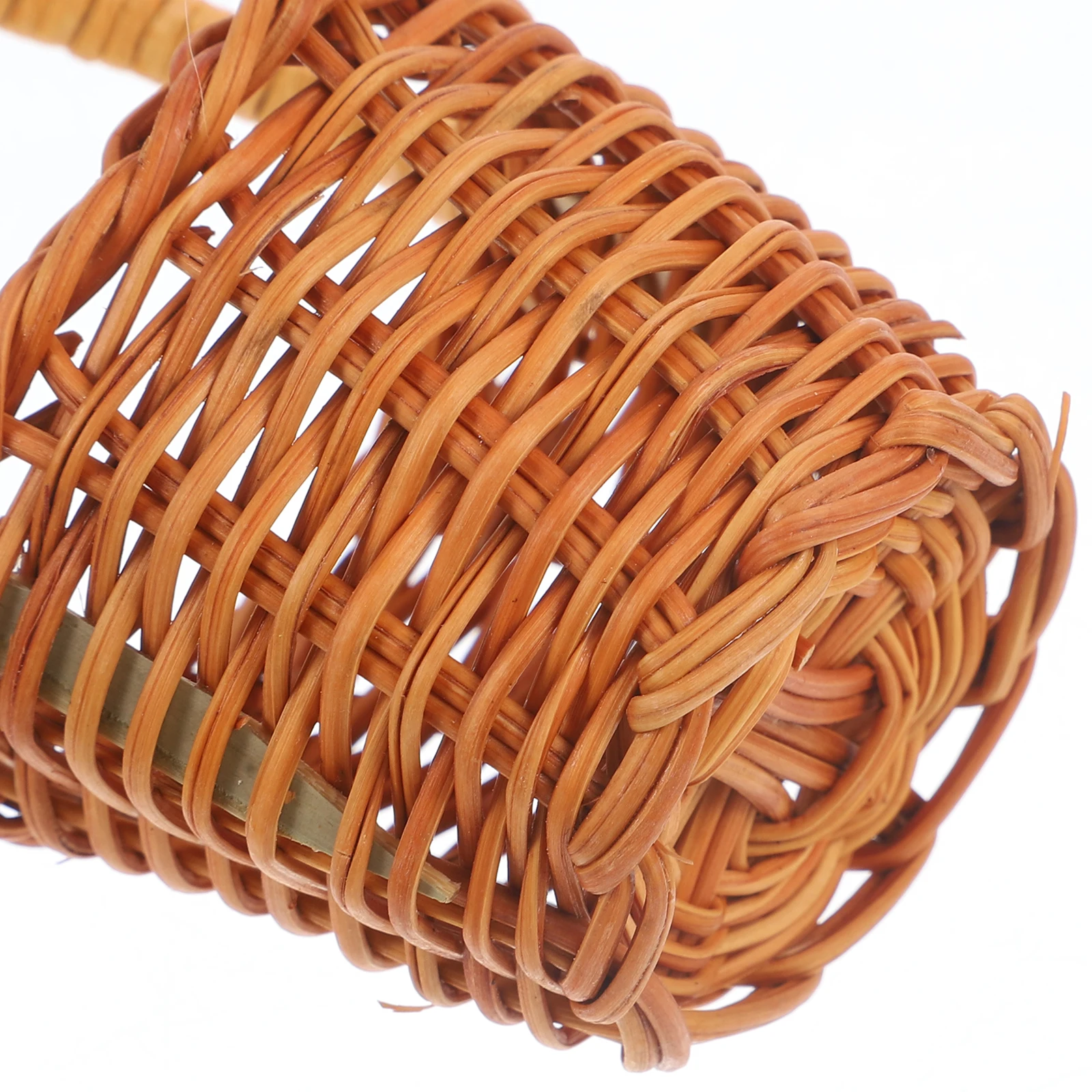

4pcs Woven Baskets 5x4cm Tiny Basket Natural Rattan Small Flower Basket Set Home Decor House Storage Solution