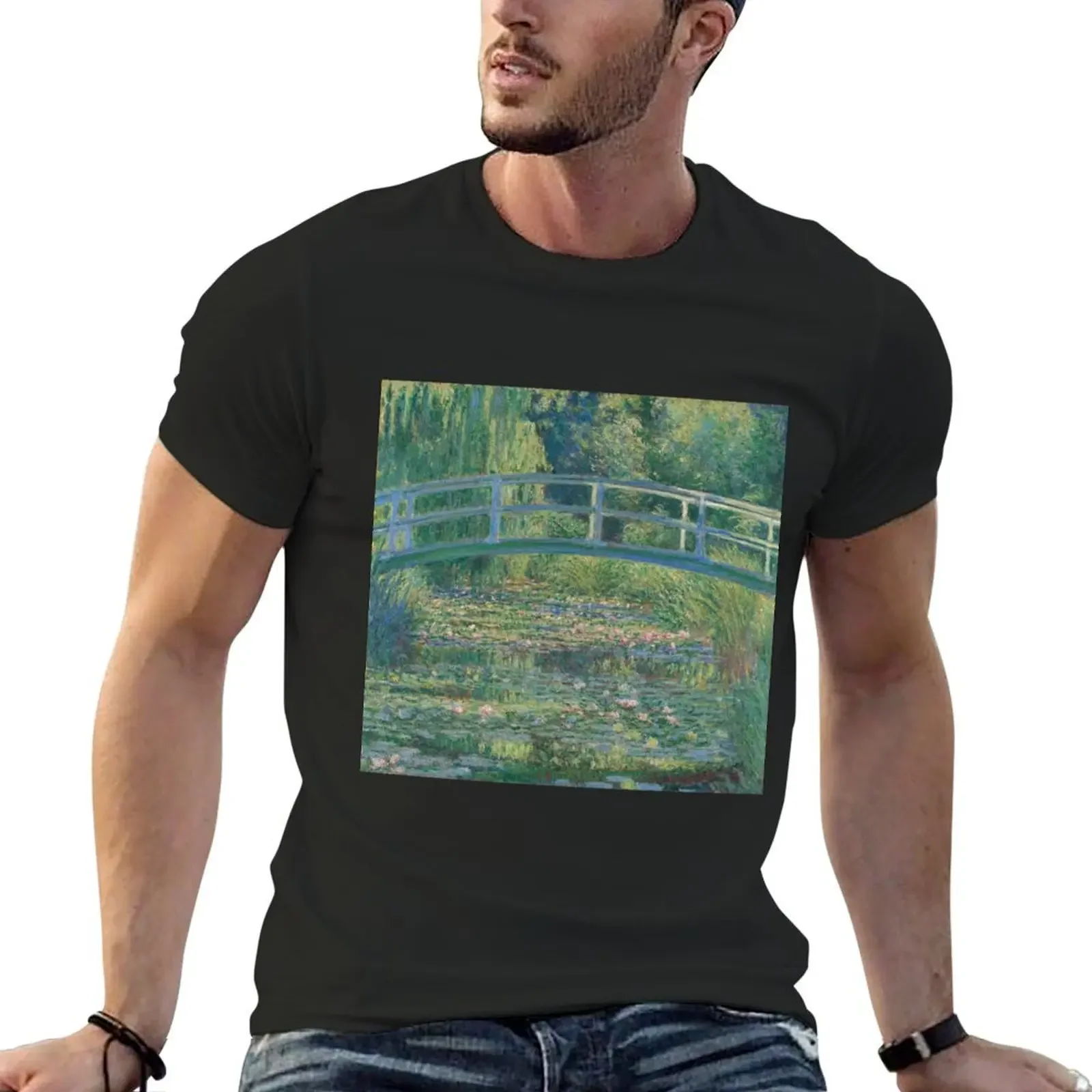 Claude Monet Water Lilies and Japanese Bridge T-Shirt quick drying boys animal print essential t shirt funny t shirts for men