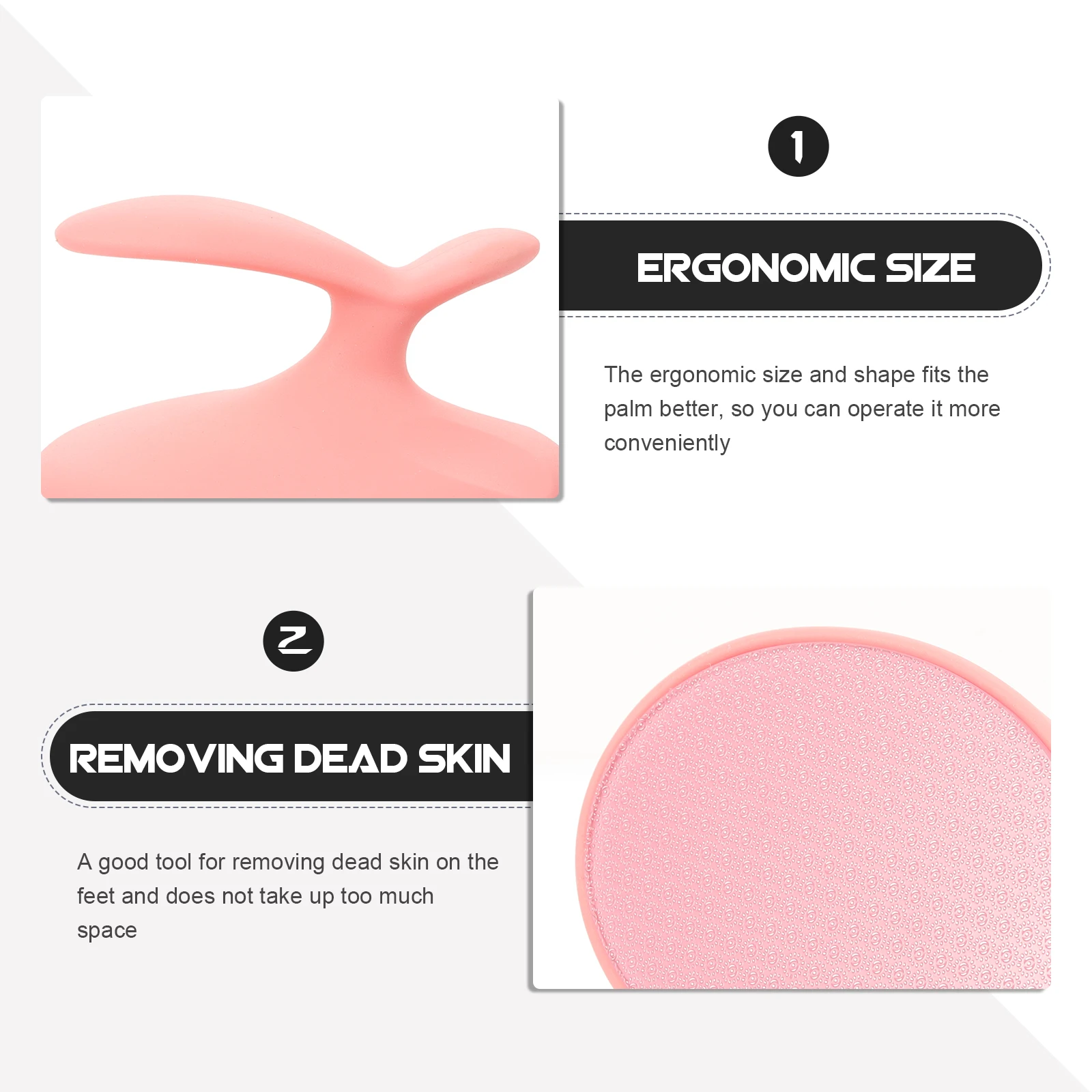 

Foot Grinder Pedicure Tool File for Feet Calluses Remover Waterproof Reusable Ergonomic Pink Scrubber For Hard Cracked Skin Nail