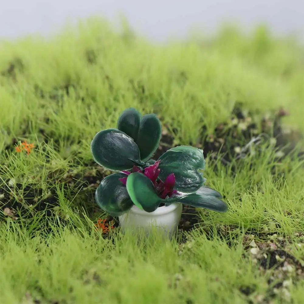 

Simulation Plants Mini Tree Potted 1:12 Dollhouse Plastics Simulation Potted Plants Mini Resin Dollhouse Green Plant