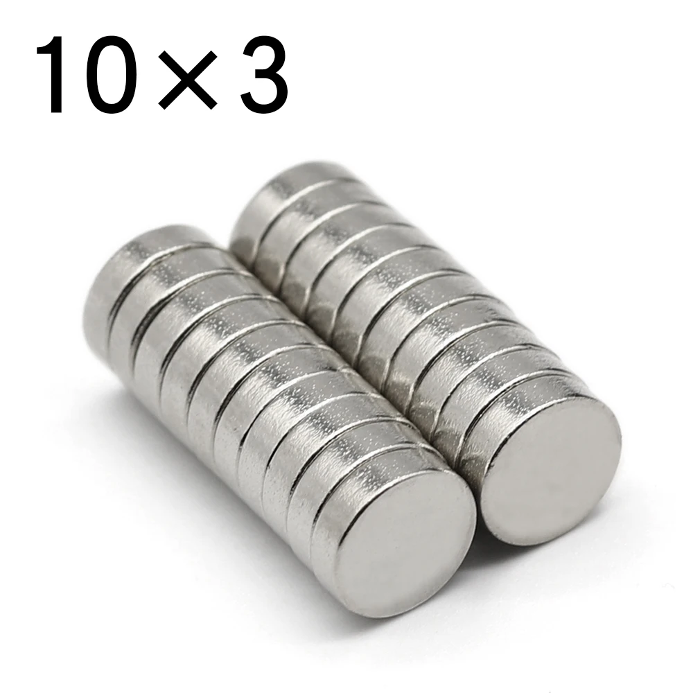 5/10/20/50/100 Stuks 10x3 Ronde NdFeB Neodymium Magneet N35 Super krachtige Kleine imanes Permanente Magnetische Schijf