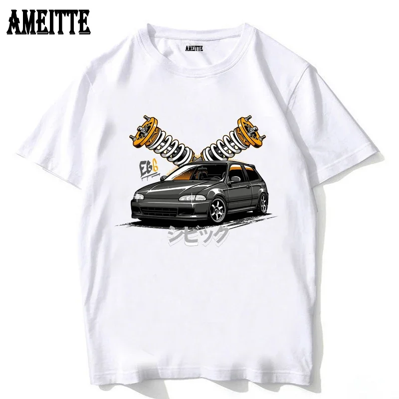

JDM Legend Civic EG6 Hatchback Sports Apparel T-Shirt New Men Short Sleeve Anime Cartoon Art Tshirts Boy Casual t-shirt Tees