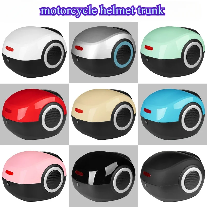 

Large Motorcycle Trunk Scooter Boot Trunk Electric Vehicle Top Luggage Box Full Helmet Storage Box