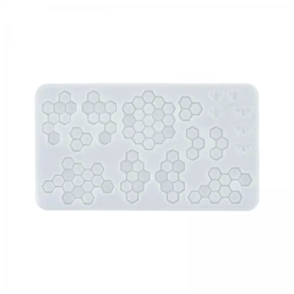 Silicone Honeycomb Die Durable Silicone Mold for Resin Art Jewelry Supplies and DIY Hanging Decorations Crafts