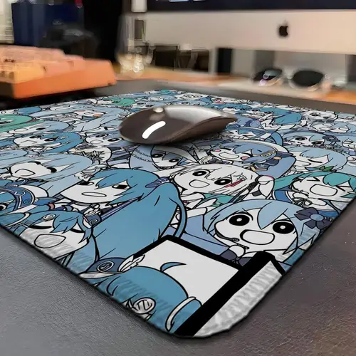 Imagen 2 del producto Alfombrilla de ratón HYBXAXC h-hatsunes m-miku, alfombrilla de escritorio, teclado de ordenador de escritorio, ratón inalámbrico, regalo para niños y niñas, juegos