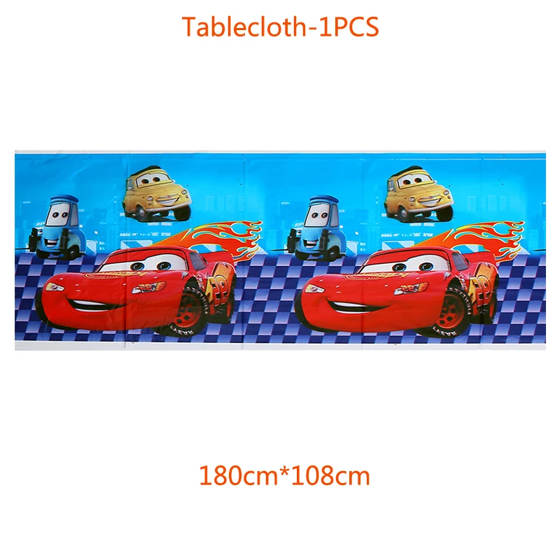 Disney Cars Kid Birthday Party Decorations Boys Favor Lightning McQueen Disposable Tableware Cup Plate Racing Car Party Supplies