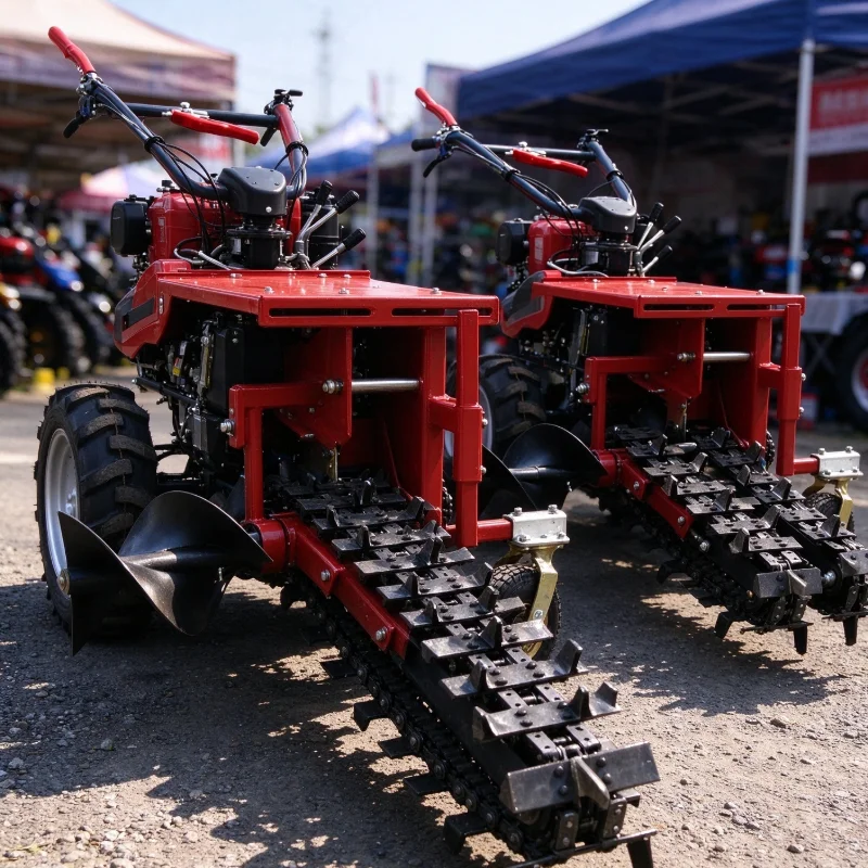 Ditcher Self Propelled Mini Trencher For Orchard Trenching Field Drainage Landscaping Soil Cutting