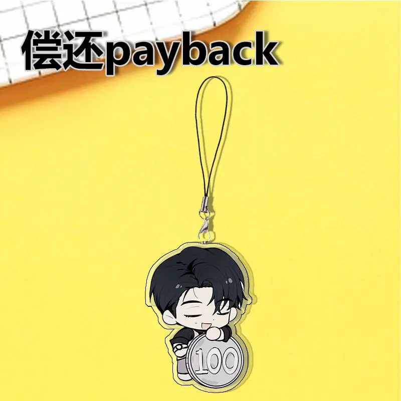 Korean BL Manwha Payback Mobile Phone Yoon Jay Kawaii Straps Lee Yoohan Acrylic Pendant Cute Hanging Rope Phone Case Decor Gift